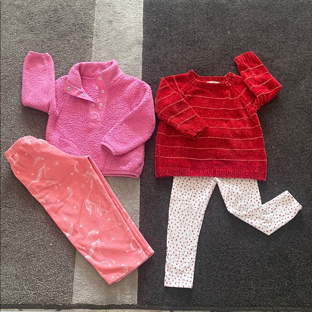 Girls Jessica Simpson sweater set and carters set- size 3/4T